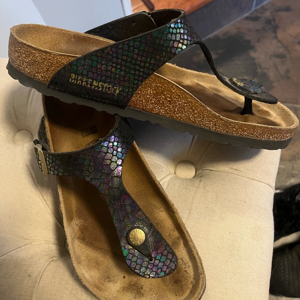Birkenstock Black Iridescent Sandals
